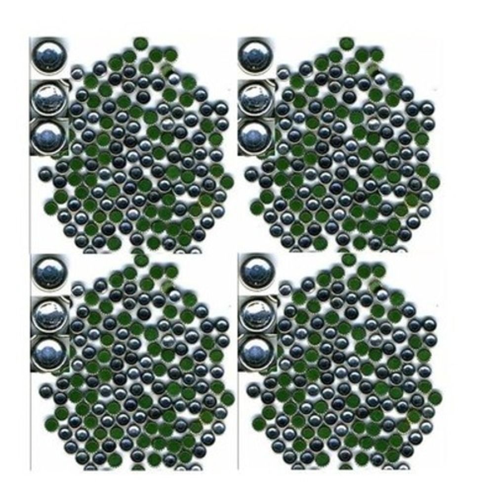 Rhinestones Silver Rim Cap 16ss 4mm Crystal‎ Hot Fix 1Gr